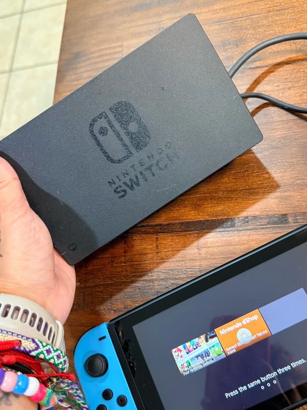 Nintendo Switch with Neon Blue & Neon Red Joy‑Con Controllers